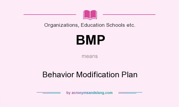 What does BMP mean? It stands for Behavior Modification Plan