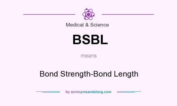 What does BSBL mean? It stands for Bond Strength-Bond Length