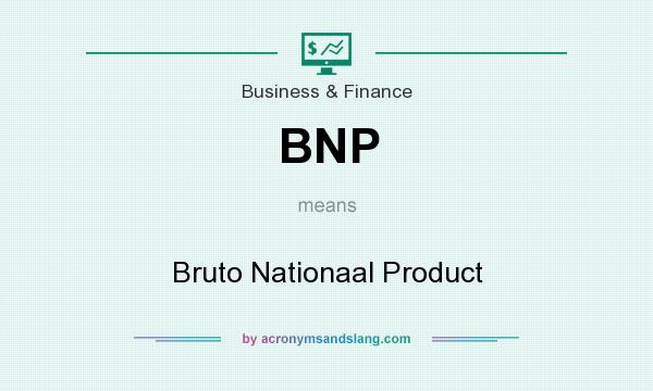 What does BNP mean? It stands for Bruto Nationaal Product