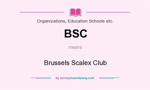 What does BSC mean? It stands for Brussels Scalex Club