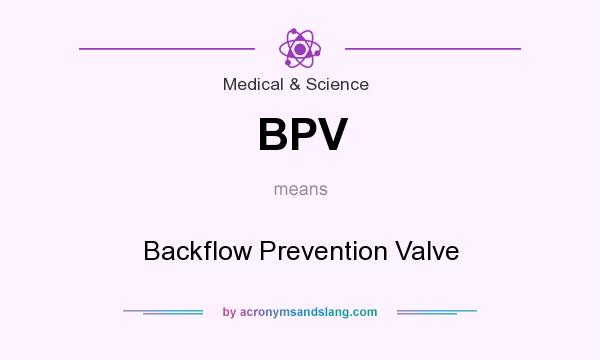 What does BPV mean? It stands for Backflow Prevention Valve