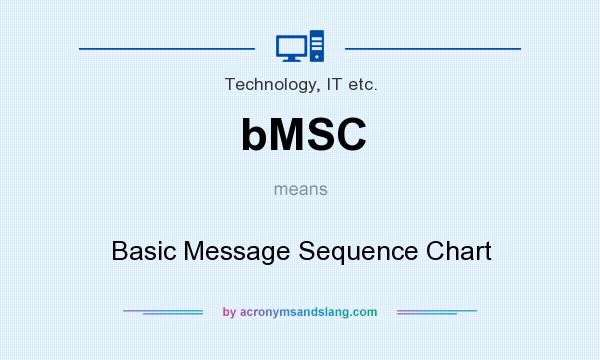 What does bMSC mean? It stands for Basic Message Sequence Chart