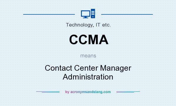 What does CCMA mean? It stands for Contact Center Manager Administration