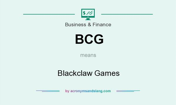 What does BCG mean? It stands for Blackclaw Games