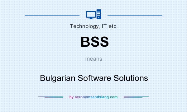 What does BSS mean? It stands for Bulgarian Software Solutions