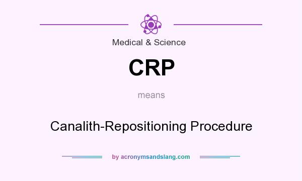 What does CRP mean? It stands for Canalith-Repositioning Procedure