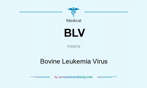 What does BLV mean? It stands for Bovine Leukemia Virus