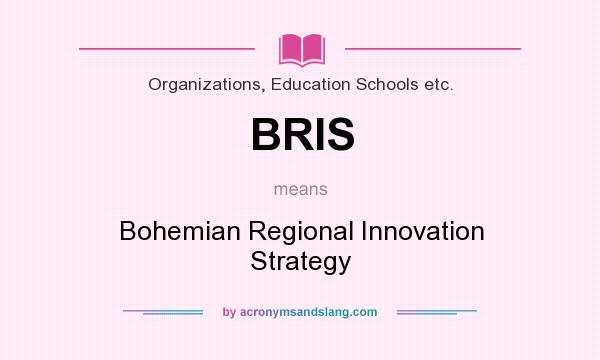 What does BRIS mean? It stands for Bohemian Regional Innovation Strategy