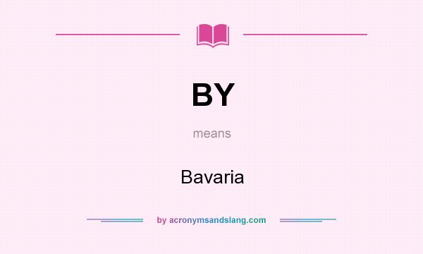 What does BY mean? It stands for Bavaria