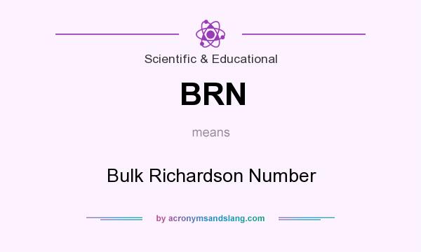 What does BRN mean? It stands for Bulk Richardson Number
