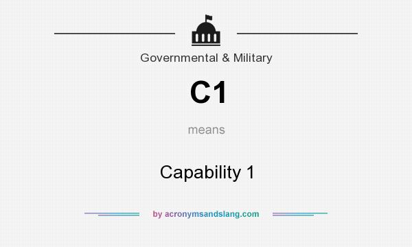What does C1 mean? It stands for Capability 1