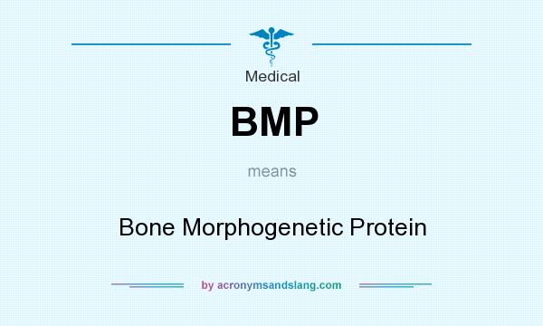What does BMP mean? It stands for Bone Morphogenetic Protein