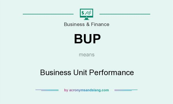 What does BUP mean? It stands for Business Unit Performance
