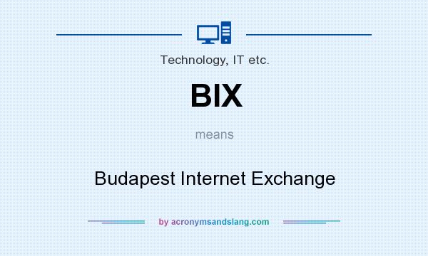 What does BIX mean? It stands for Budapest Internet Exchange