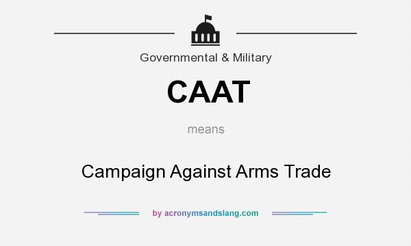 What does CAAT mean? It stands for Campaign Against Arms Trade