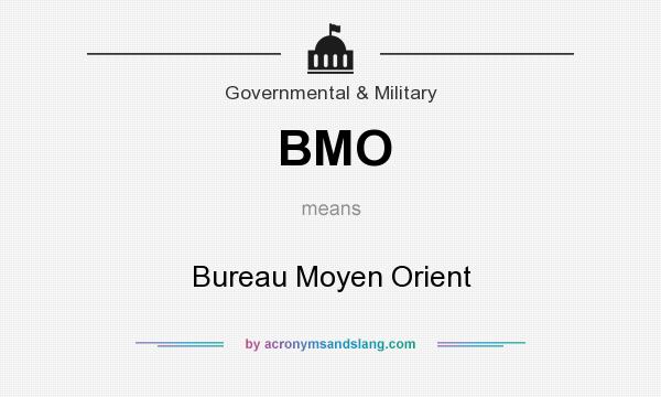 What does BMO mean? It stands for Bureau Moyen Orient