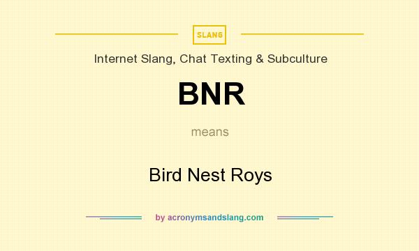 What does BNR mean? It stands for Bird Nest Roys