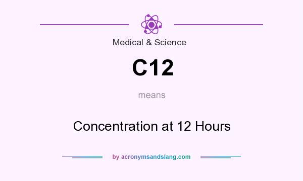 What does C12 mean? It stands for Concentration at 12 Hours