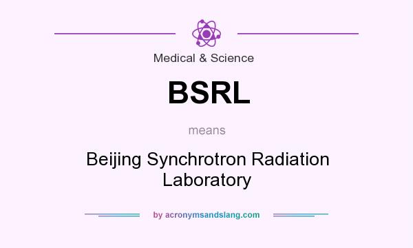 What does BSRL mean? It stands for Beijing Synchrotron Radiation Laboratory