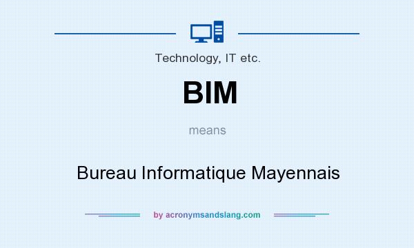 What does BIM mean? It stands for Bureau Informatique Mayennais