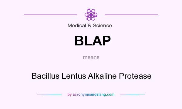 What does BLAP mean? It stands for Bacillus Lentus Alkaline Protease