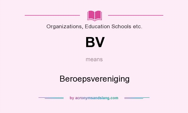What does BV mean? It stands for Beroepsvereniging