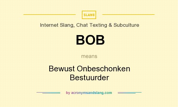What does BOB mean? It stands for Bewust Onbeschonken Bestuurder