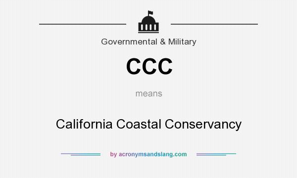 What does CCC mean? It stands for California Coastal Conservancy