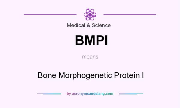 What does BMPI mean? It stands for Bone Morphogenetic Protein I