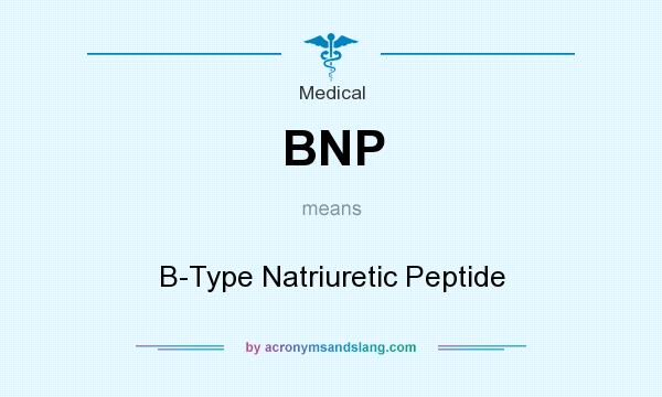 What does BNP mean? It stands for B-Type Natriuretic Peptide