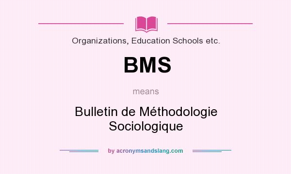 What does BMS mean? It stands for Bulletin de Méthodologie Sociologique