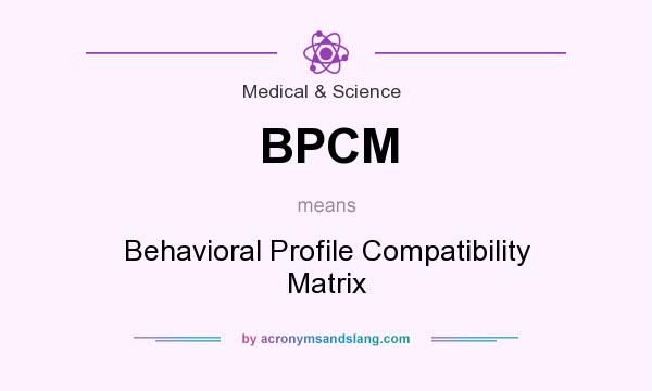 What does BPCM mean? It stands for Behavioral Profile Compatibility Matrix