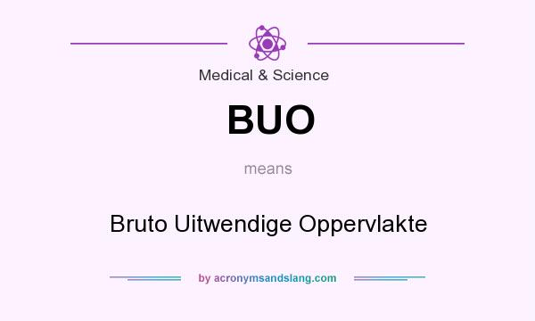 What does BUO mean? It stands for Bruto Uitwendige Oppervlakte