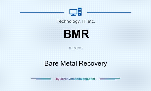 What does BMR mean? It stands for Bare Metal Recovery