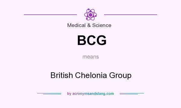 What does BCG mean? It stands for British Chelonia Group