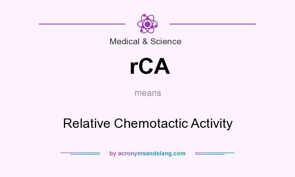 What does rCA mean? It stands for Relative Chemotactic Activity