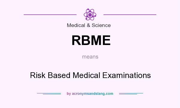 What does RBME mean? It stands for Risk Based Medical Examinations