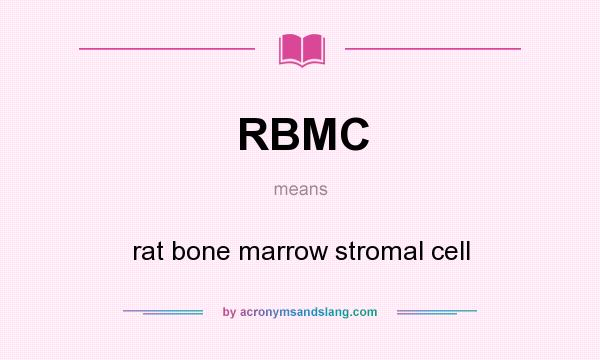 What does RBMC mean? It stands for rat bone marrow stromal cell