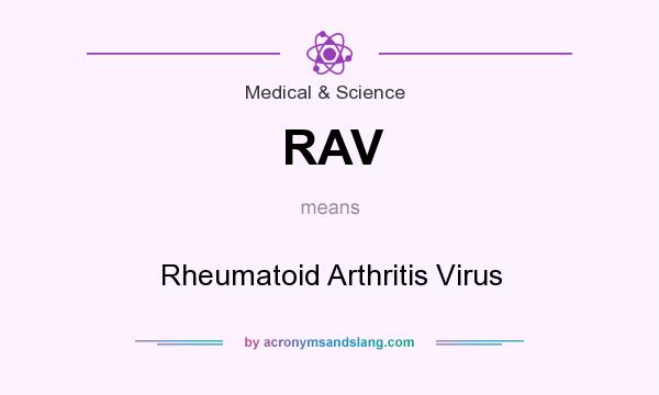 What does RAV mean? It stands for Rheumatoid Arthritis Virus