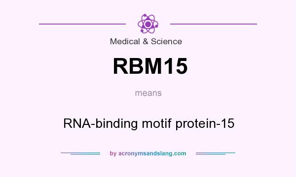 What does RBM15 mean? It stands for RNA-binding motif protein-15