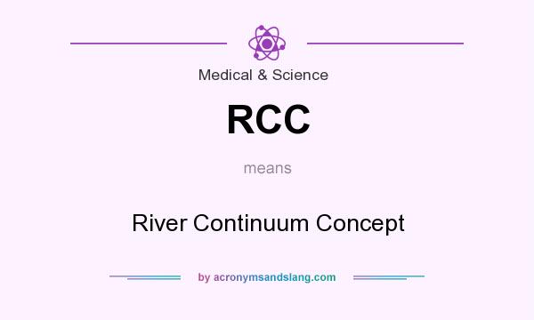 What does RCC mean? It stands for River Continuum Concept