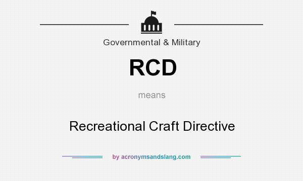 What does RCD mean? It stands for Recreational Craft Directive