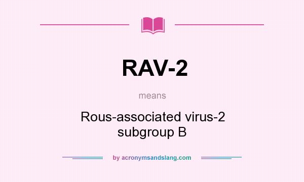 What does RAV-2 mean? It stands for Rous-associated virus-2 subgroup B