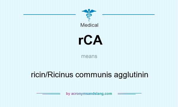 What does rCA mean? It stands for ricin/Ricinus communis agglutinin