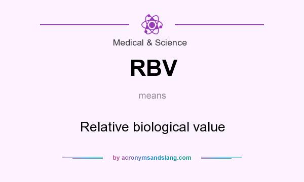 What does RBV mean? It stands for Relative biological value