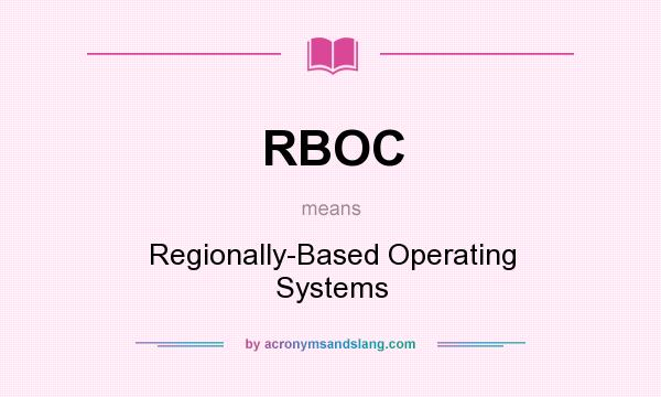 What does RBOC mean? It stands for Regionally-Based Operating Systems