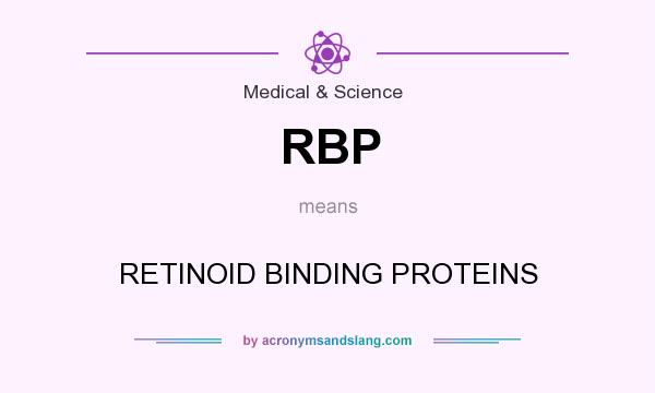 What does RBP mean? It stands for RETINOID BINDING PROTEINS