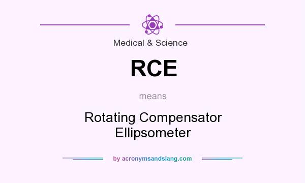 What does RCE mean? It stands for Rotating Compensator Ellipsometer