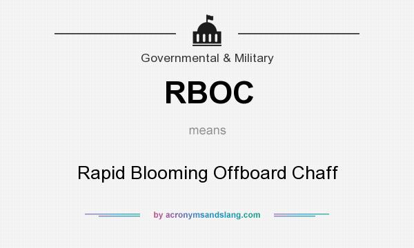 What does RBOC mean? It stands for Rapid Blooming Offboard Chaff