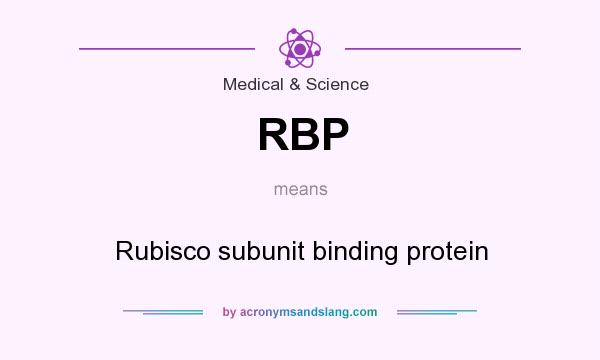 What does RBP mean? It stands for Rubisco subunit binding protein